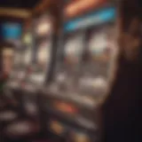 An illustration showcasing various traditional slot machines