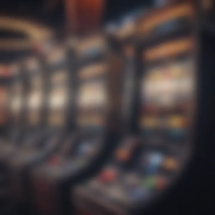 A vibrant depiction of modern video slot machines with dynamic graphics