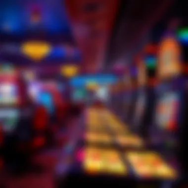 Excitement of Slot Machines at Ace High Casino Engaging atmosphere of players enjoying slots