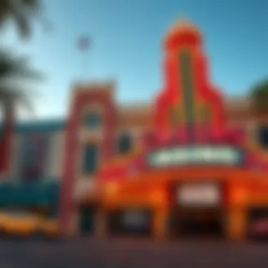 Historical Casino Architecture Historical facade of a classic Las Vegas casino