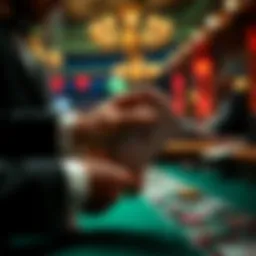 A high-quality blackjack card shuffler in action.
