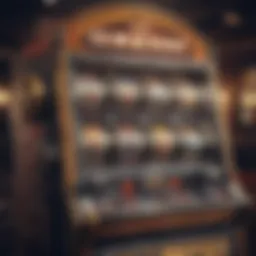 Classic slot machine with bright lights