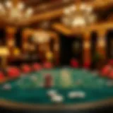 A sophisticated Casino Night setup with elegant decor