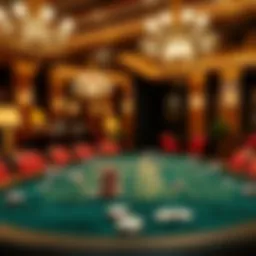 A sophisticated Casino Night setup with elegant decor