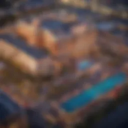 Aerial view of a vibrant casino resort in Washington State