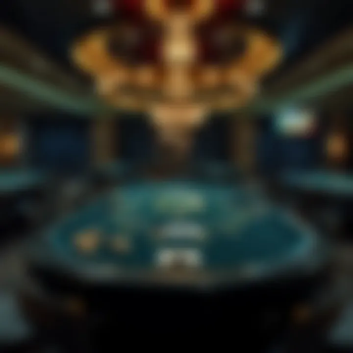 Casino Blackjack Environment An elegant casino environment where blackjack is played
