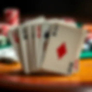 Blackjack Playing Cards A collection of playing cards displaying various blackjack hands