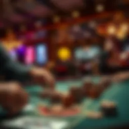Visual representation of gambling game mechanics