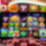 A vibrant mobile casino game interface showcasing a variety of slots