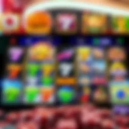 A vibrant mobile casino game interface showcasing a variety of slots