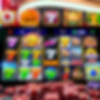 Diverse Mobile Casino Game Interface A vibrant mobile casino game interface showcasing a variety of slots