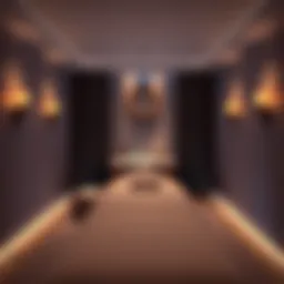 Tranquil treatment room at Aria Spa