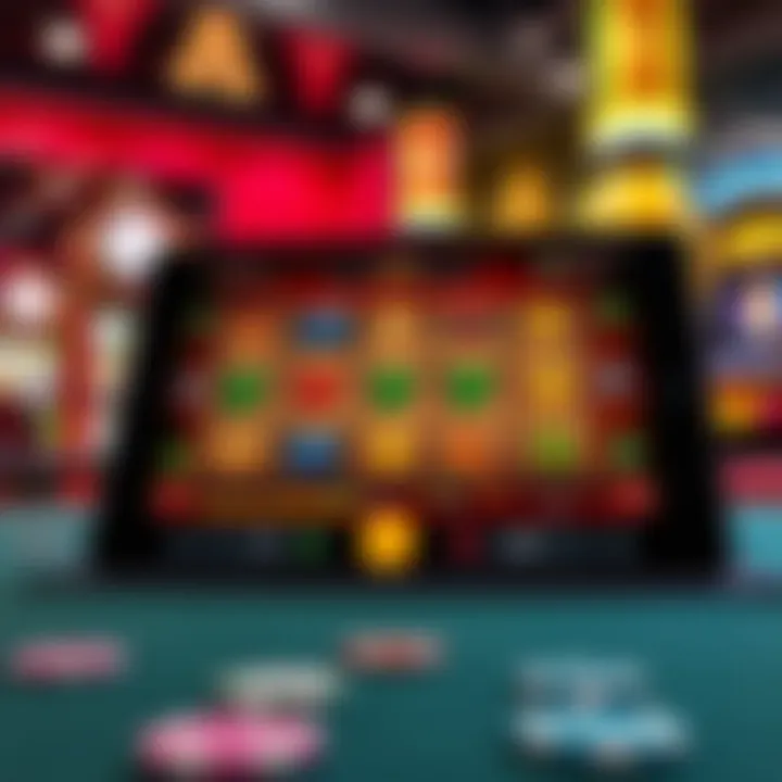 Diverse Themes in Slot Machine Games Diverse range of themes in slot games on an iPad screen