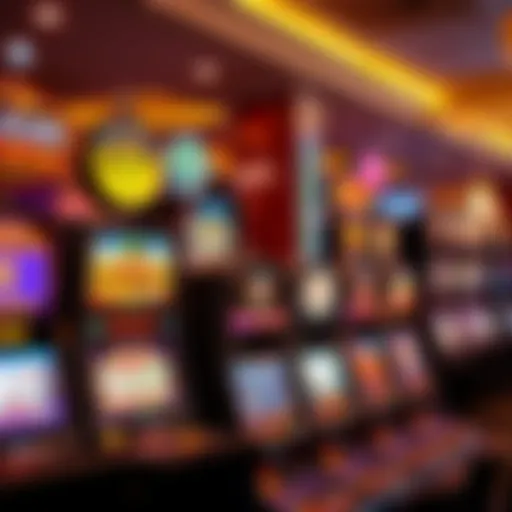 A captivating display of various slot machines at Mohegan Sun