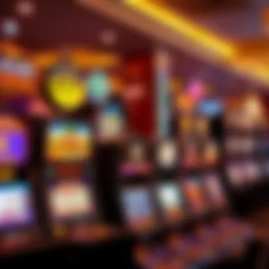Diverse Selection of Slot Machines A captivating display of various slot machines at Mohegan Sun