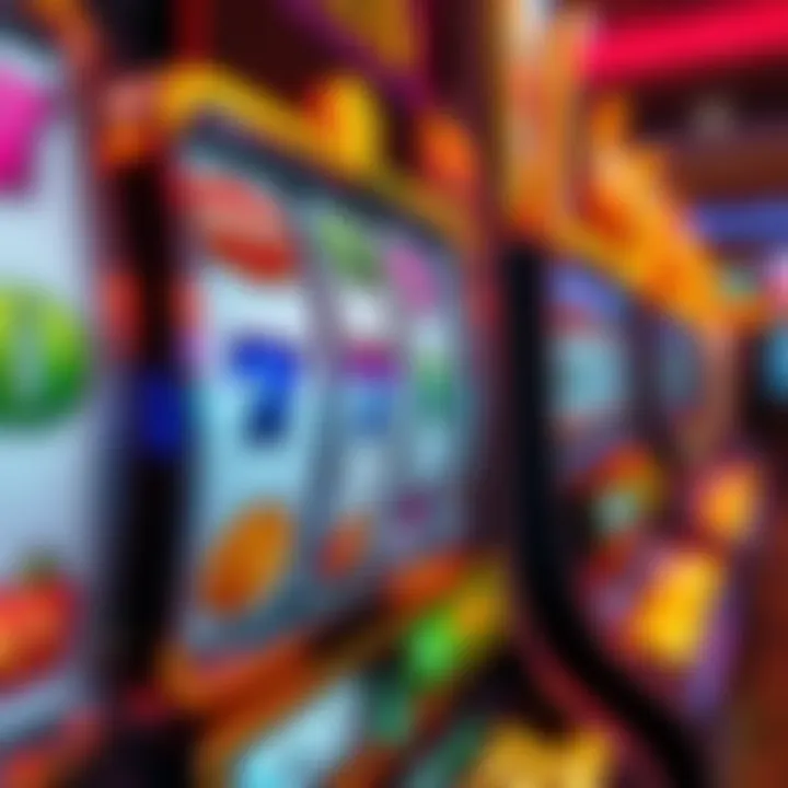 Intricate Gameplay Features Close-up of a slot machine showcasing its unique gameplay features