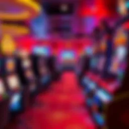 A vibrant casino floor showcasing various slot machines