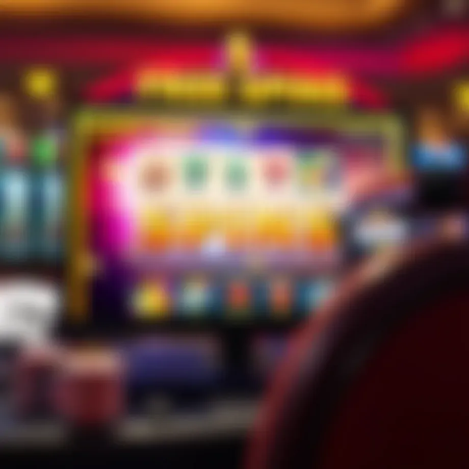 Vibrant online casino interface showcasing free spins promotions