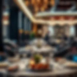 Elegant dining setting at a high-end restaurant