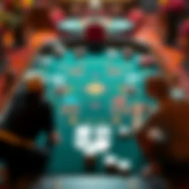 Strategic Gameplay Layout A strategic board layout for a double casino game highlighting key mechanics