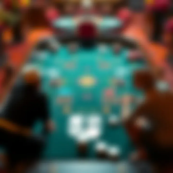 Strategic Gameplay Layout A strategic board layout for a double casino game highlighting key mechanics