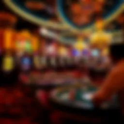 A vibrant casino scene showcasing various double casino games in action