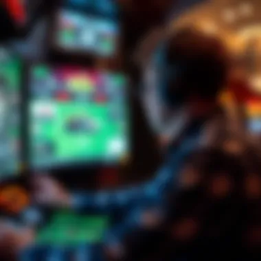Navigating DraftKings Interface A user navigating through the DraftKings interface