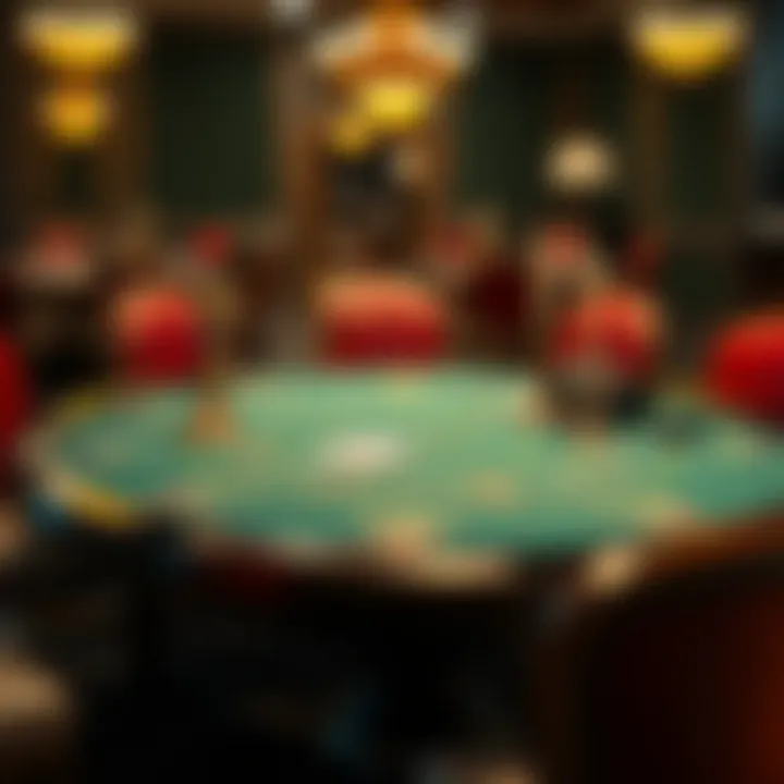 Faro Table Features Close-up of a Faro table setup showcasing unique features