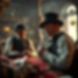 Historical depiction of the Faro card game in the 19th century