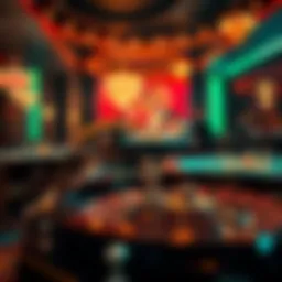 Intricate live roulette table setup