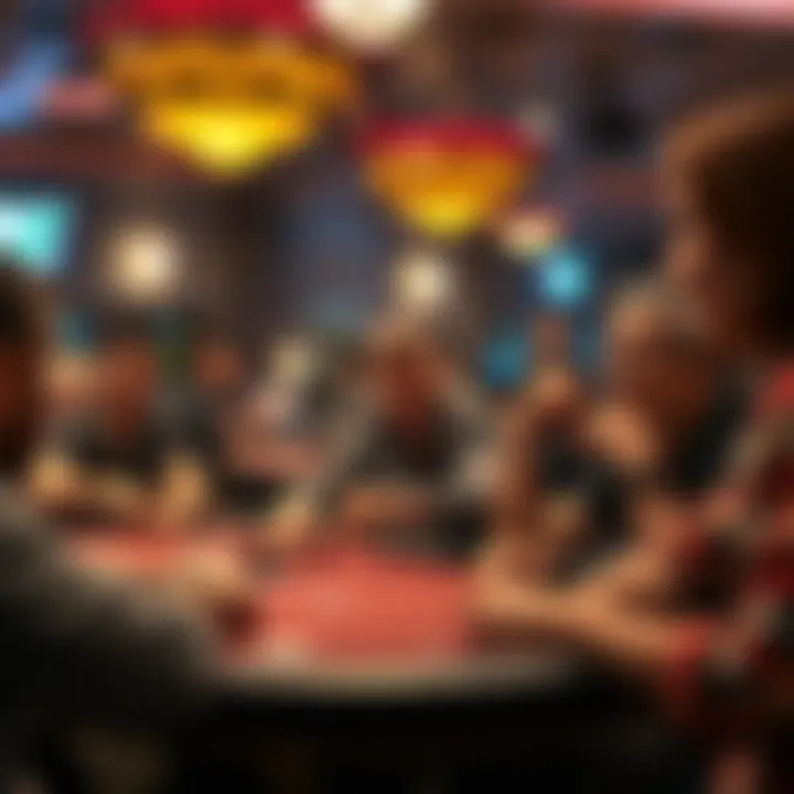 A diverse group of individuals engaged in a lively poker game