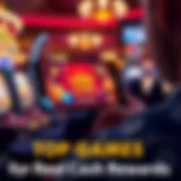 A player engaging with a mobile gaming app displaying cash rewards