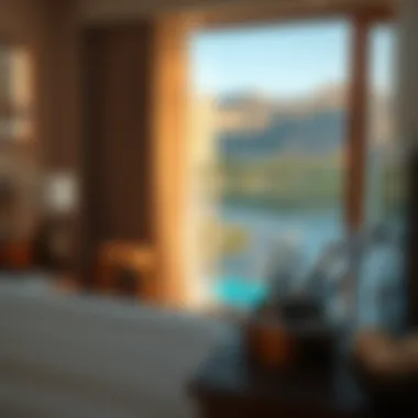 Cozy hotel room with a view