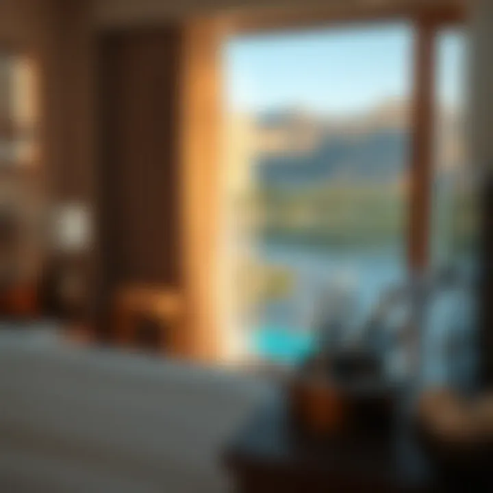 Cozy hotel room with a view