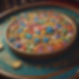 A collection of various lucky charms commonly found in casinos, including coins and amulets.