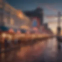 A vibrant view of the Atlantic City Boardwalk showcasing casinos