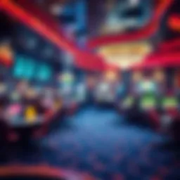 Illustration depicting a virtual casino environment showcasing no deposit cash offers