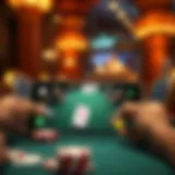 A captivating scene of a poker game setup on an Android device.