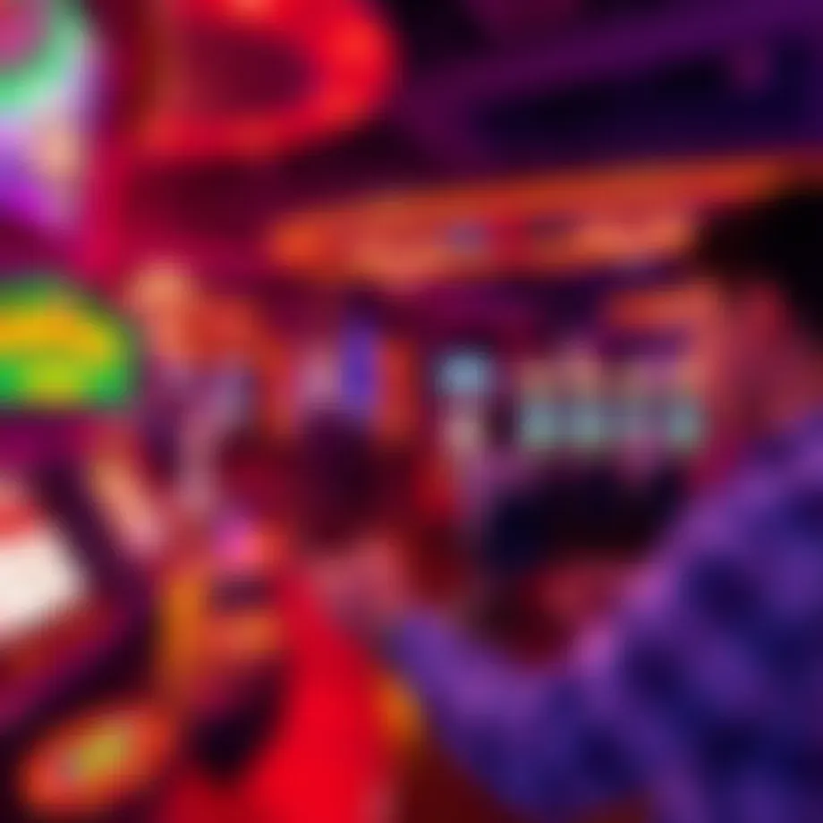 A vibrant illustration depicting the online casino experience in Indiana