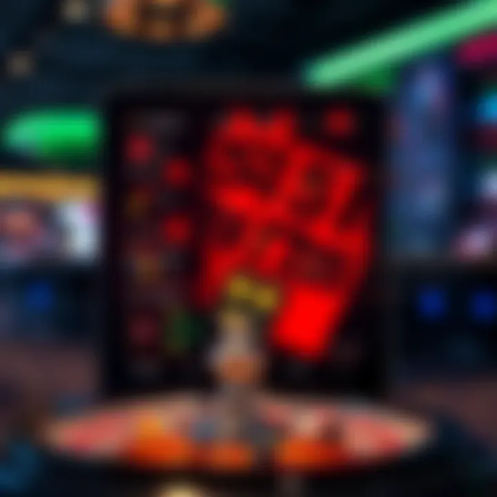 Diverse Betting Strategies A digital interface showing various betting options on roulette