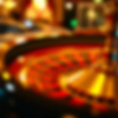 The Thrill of the Spin Close-up view of a roulette wheel in motion