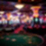 Gambling tables at Foxwoods Resort Casino