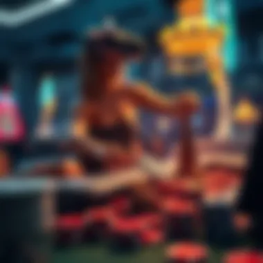 Innovative Technology in Gaming A conceptual illustration representing the integration of advanced technology in gaming, such as virtual reality and blockchain.
