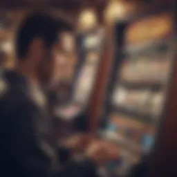 User engaging with a slot machine app on an iPhone