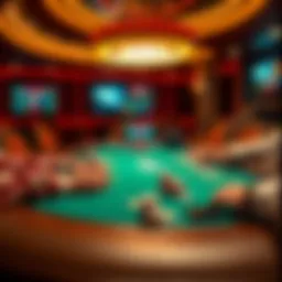 A sophisticated poker table setup illustrating RTA software in action