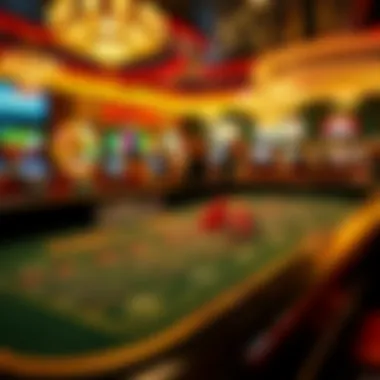 Diverse Betting Options at Craps Table Craps table with various betting options displayed