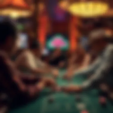 Intense Game of Craps Players engaged in an intense game of craps