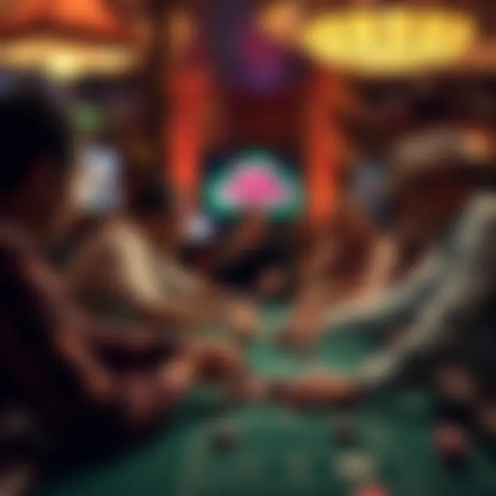 Intense Game of Craps Players engaged in an intense game of craps