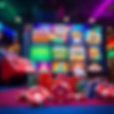 A digital screen showcasing various gambling bonuses