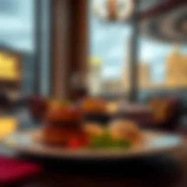 Gourmet dining experience within a hotel